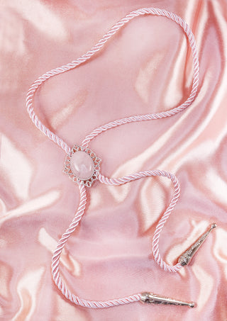 Rose Quartz Bolo Tie