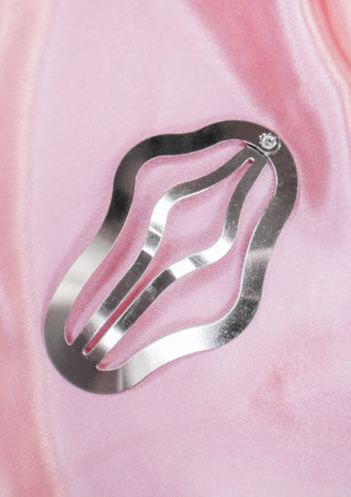 Flowing Silver Hair Clip