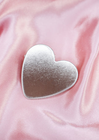 Silver Heart Hair Clip