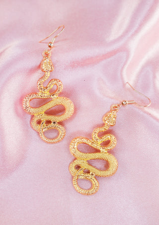Golden Snake Earrings