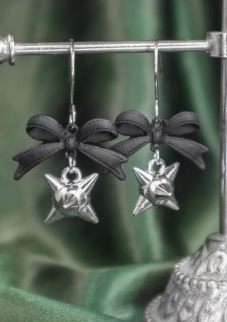Spiked Bow Earrings
