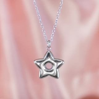 Chunky Silver Star Necklace