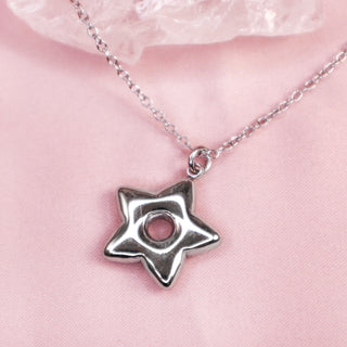 Chunky Silver Star Necklace
