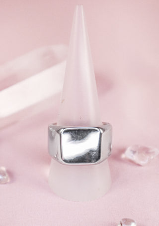 Thick Signet Ring Silver