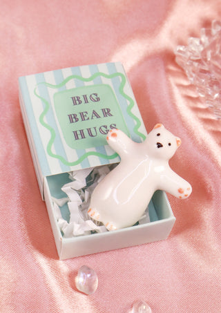 Tiny Matchbox Ceramic Token Bear