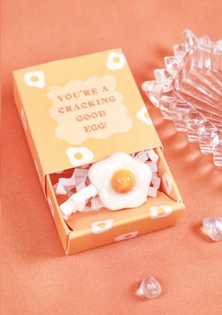 Tiny Matchbox Ceramic Token Egg