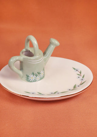 The Flower Market Watering Can Ring Holder Dish