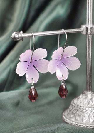 Violet Tear Hoops