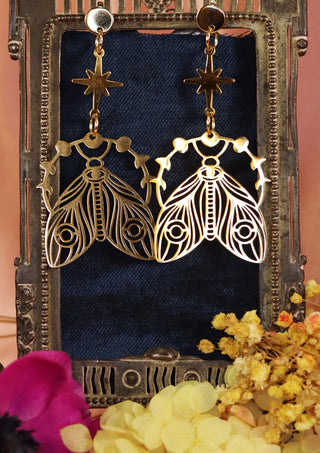 The All Seeing Golden Moth Earrings (Limited Edition)