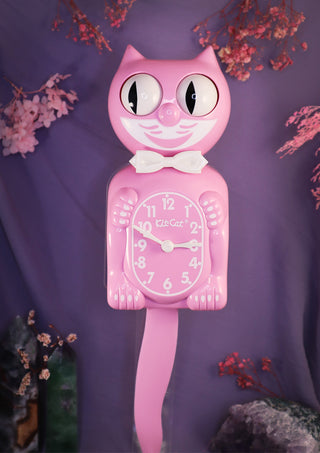 Pink satin Kit Cat Klock