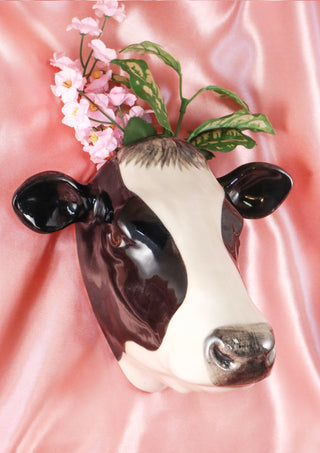 Friesian cow wallvase