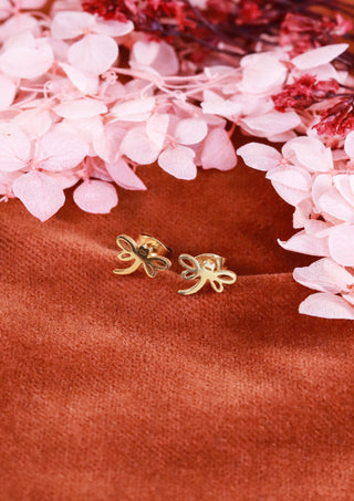 Golden Dragon Fly stud earrings