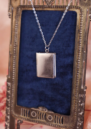 Book locket necklace