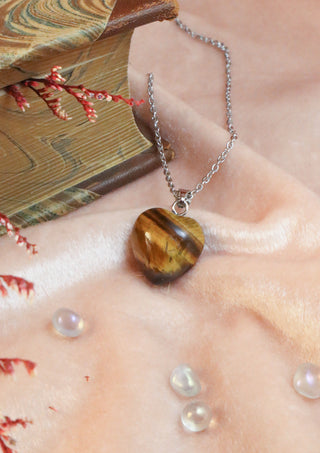 Tiger eye heart necklace