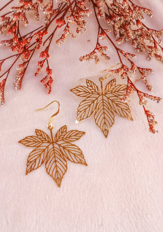 Golden Maple Leaf earrings