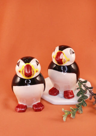 Puffin salt and pepper shakers
