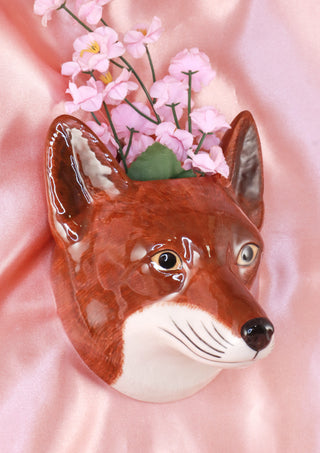Small fox wallvase