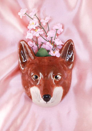 Small fox wallvase