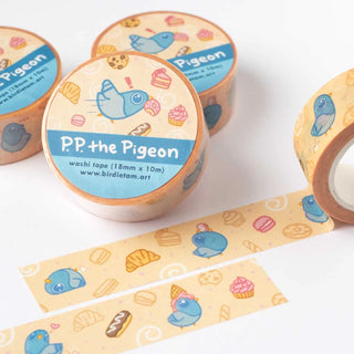 Pigeon & pastries washi tape by Birdie Tam